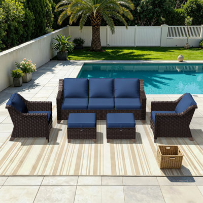 5-Seater Outdoor Conversation Set with Cushions