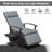 Adjustable Patio Recliner Chair Metal Outdoor Lounge Chair With Flip Table Push Back, Adjustable Angle, Removable Cushions, Support 350Lbs,Gray-1500343682