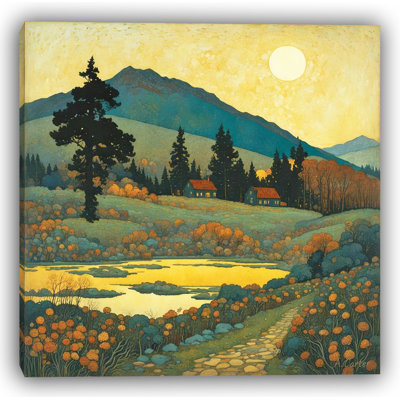 Golden Horizon Retreat - Art mural sur toile tendue