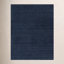 Crowe Dark Blue Hand-Woven Wool Rug