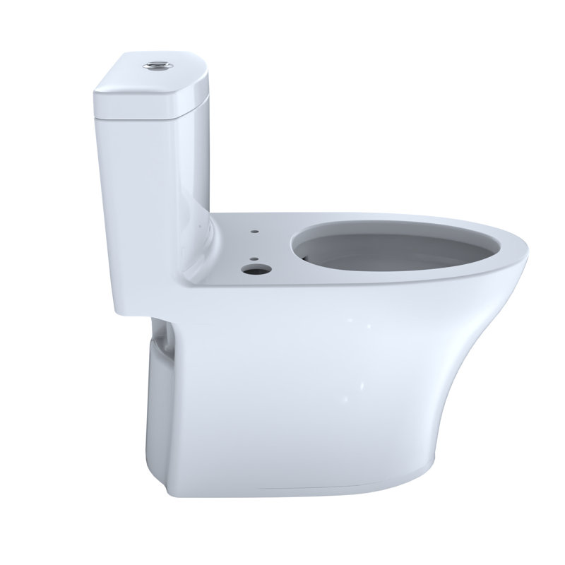 Toilette allongée monobloc TOTO® Aquia® IV à double chasse 1,28 et 0,8 GPF WASHLET® + et auto-chasse avec CEFIONTECT®, blanc coton