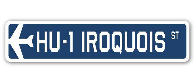 Panneau de signalisation militaire en aluminium Barta Hu-1 Iroquois Air Force, H 8 po x l 36 po x P 1 po