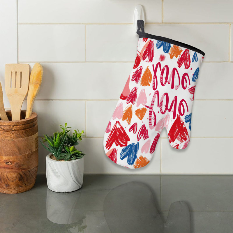 Sweet Heartfelt Messages Oven Mitt Cotton Twill