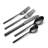 Oneida Allay Mixed 40-Piece Everyday, Service for 8 Flatware Set, Black