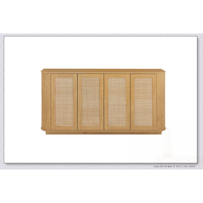 64-Inch Wave Shaped TV Stand, Rounded Corner Sideboard With For Versatile Storage And Elegant Design In Any Room.