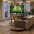 Grooved Half-Moon Console Table, Farmhouse Sofa Table Behind Couch, Modern Entryway Table with Storage, Narrow Foyer Table for Hallway, Living Room, Entryway, Walnut