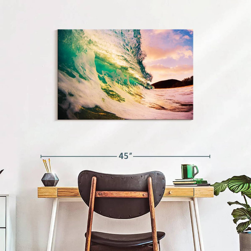Gillard Retro Sunset Wave, 24" H x 36" W