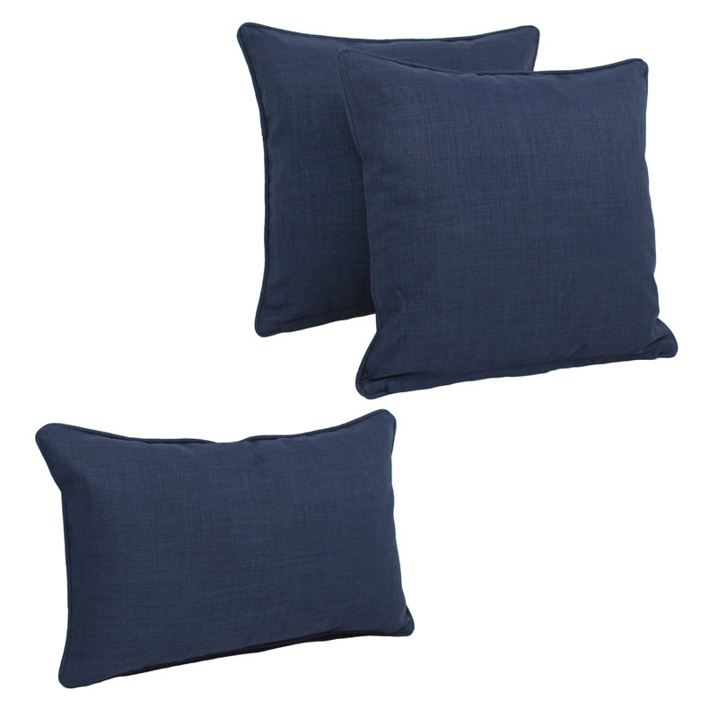  Corded Outdoor Pillow Set, Azul