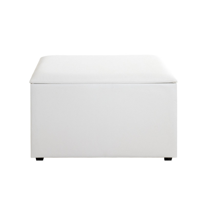 Krystof 65cm W Rectangle Footstool with Storage, White