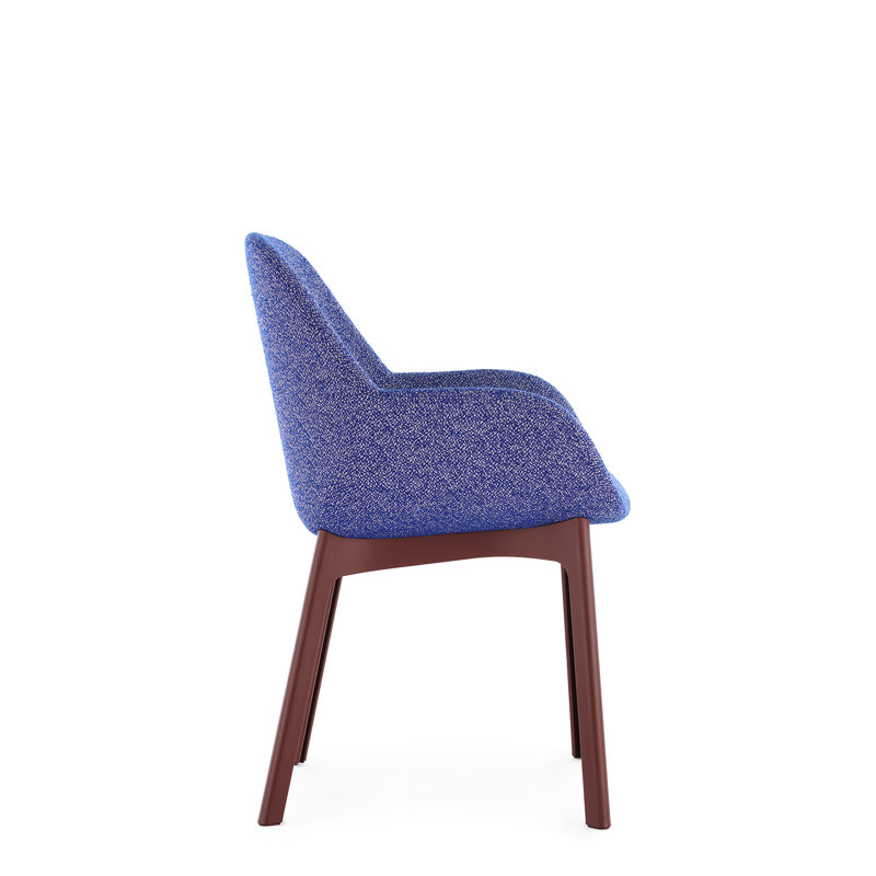 Clap Upholstered Armchair, Blue, Burgundy