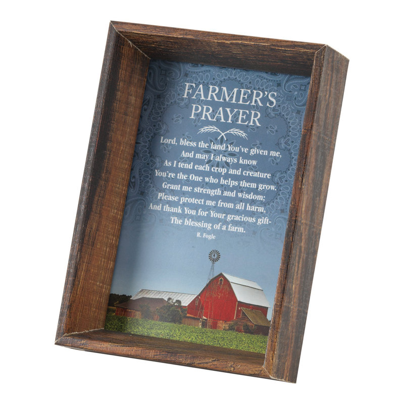 Shadow Box Farmers Prayer Mdf