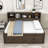 Full / Double Wooden Daybed with Drawers and Shelves-98114153