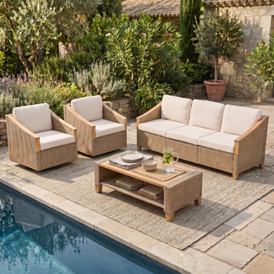 4-piece Handwoven Rattan Sofa Set