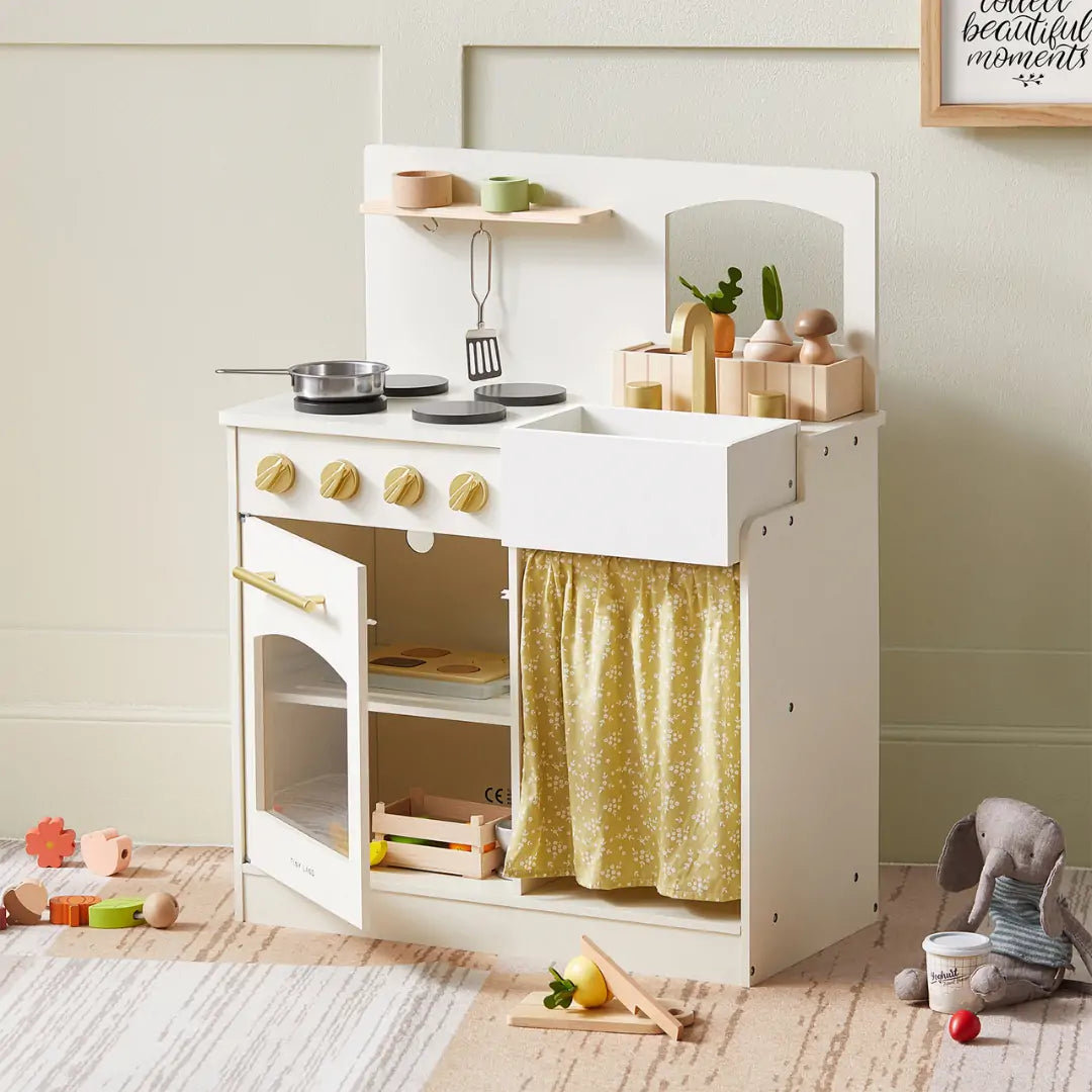 Tiny Land® Cubby Kitchenette - Cream | Wayfair