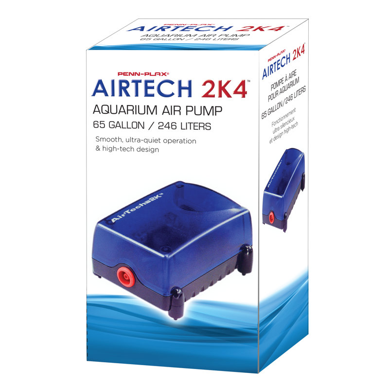 Air-Tech Aquarium Air Pump | Quiet and Reliable | for Fish Tanks (Multiple Size Options), 0.1" H x 3.8" W x 2.4" D