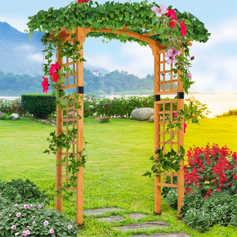 Garden Arch 90In - Créez un superbe décor de cour et d'événement avec un mur en treillis