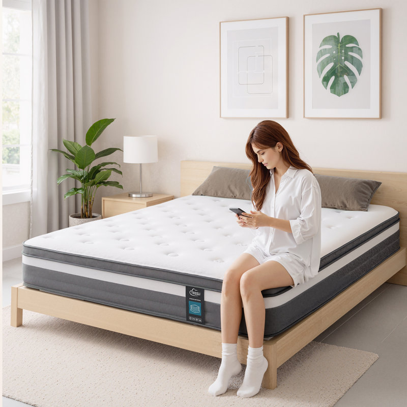 12" Queen Gel Memory Foam Hybrid Mattress with Pocket Springs, Medium Comfort, Pressure Relief and Motion Isolation, CertiPUR-US Certified, 100-Night Trial