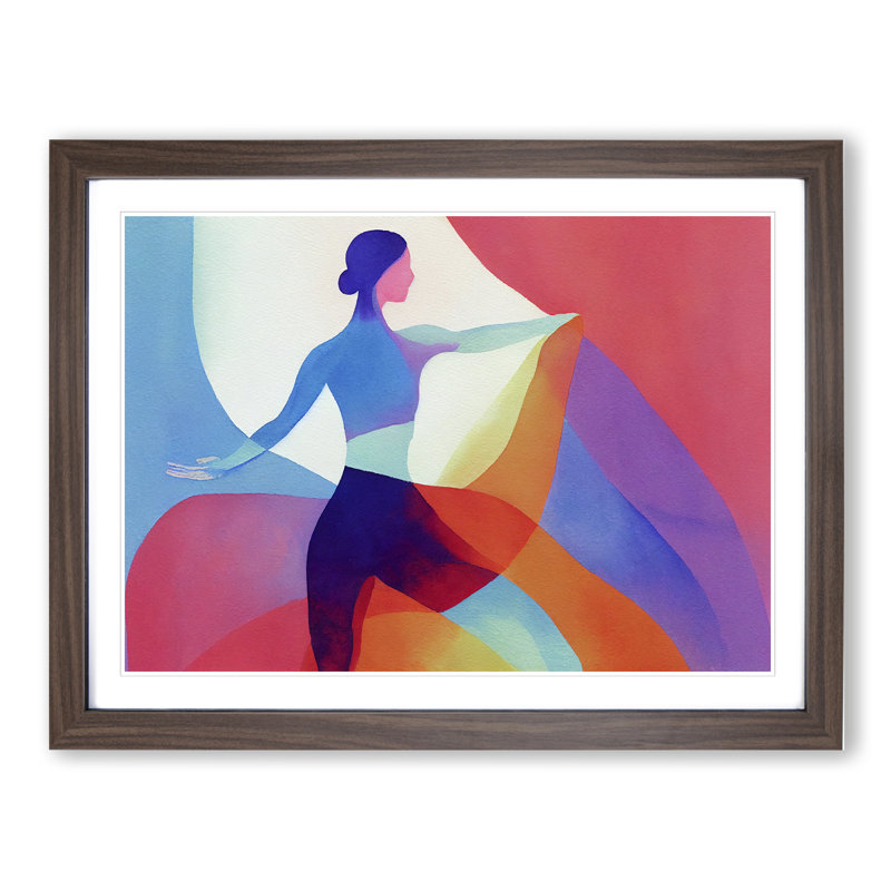 XH1022-10290X Woman in Watercolour Vol.2 Abstract 1 Piece Single Picture Frame Painting, 34cm H x 46cm W x 2cm D