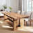 Solid Wood Rectangular Dining Table with Two Pedestals-1234824347