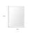 42" White Framed Bathroom Vanity Mirror