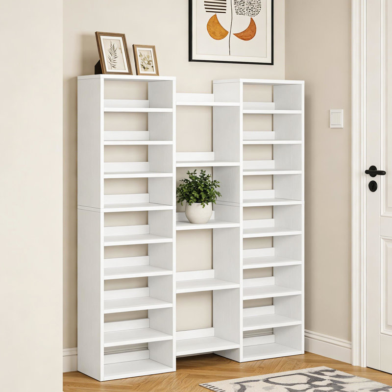 23-Shelf Freestanding Shoe Organizer, White Water- , & , Decorative Storage For Bedroom, Living Room, Entryway Spaces Spacious Rack, Scratch-, , Ideal Options