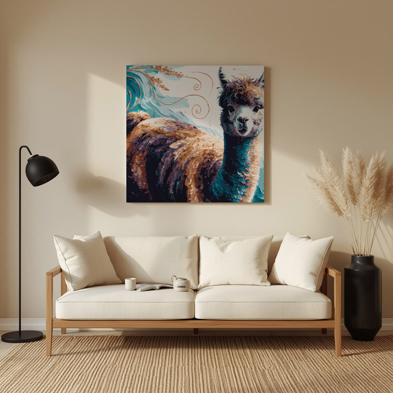 Faune, alpaga gris, art mural en métal, H 16 po x l 16 po