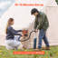 Tente gonflable pour camping pour 3 à 5 personnes avec auvent pompe