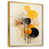 Toile avec cadre flottant or