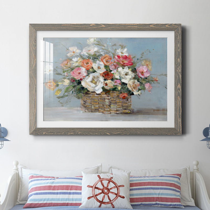 «Flower Market Fresh» par J Paul, reproduction d'art sur papier encadrée, H 31,5 po x l 23,5 po x P 1,5 po, Gris