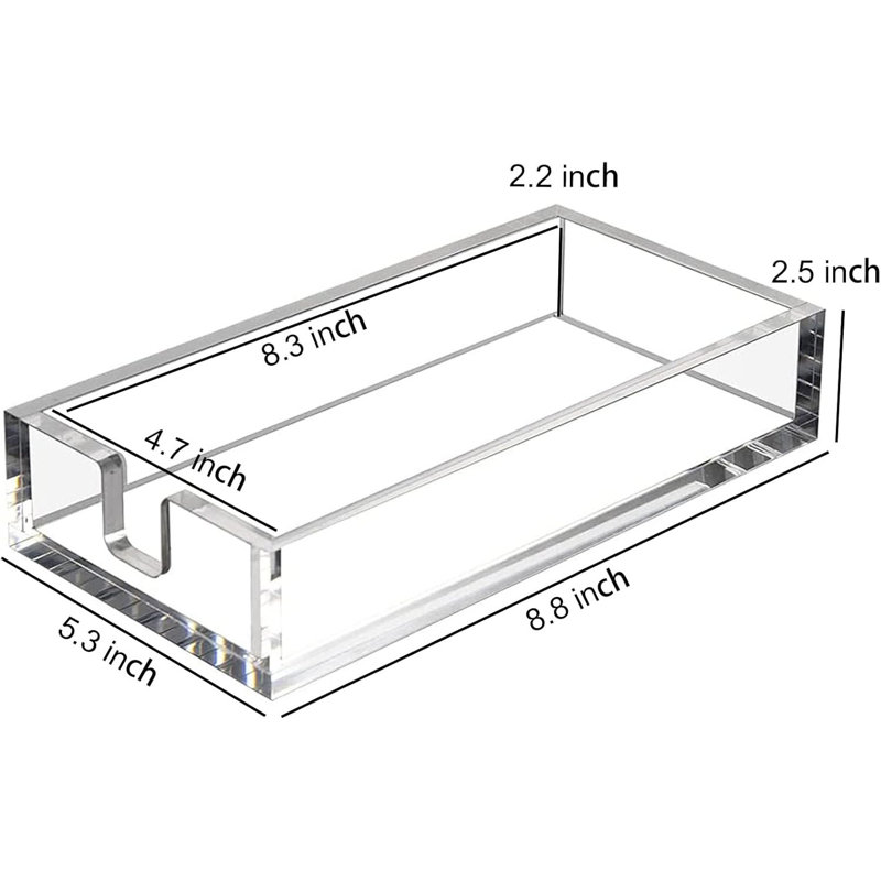Clear Acrylic Guest Towel Holder Multi-purpose Desktop Napkin Storage Rack