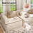 5 Seat Sectional Sofa, 134" Wide Modern Soft Beige Sofa Couch , No Assembly Required, For Living Room Office Apartment-1936917505