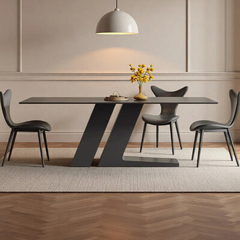 Table de salle à manger moderne et minimaliste, 29.53"H x 78.74"L x 35.43"W