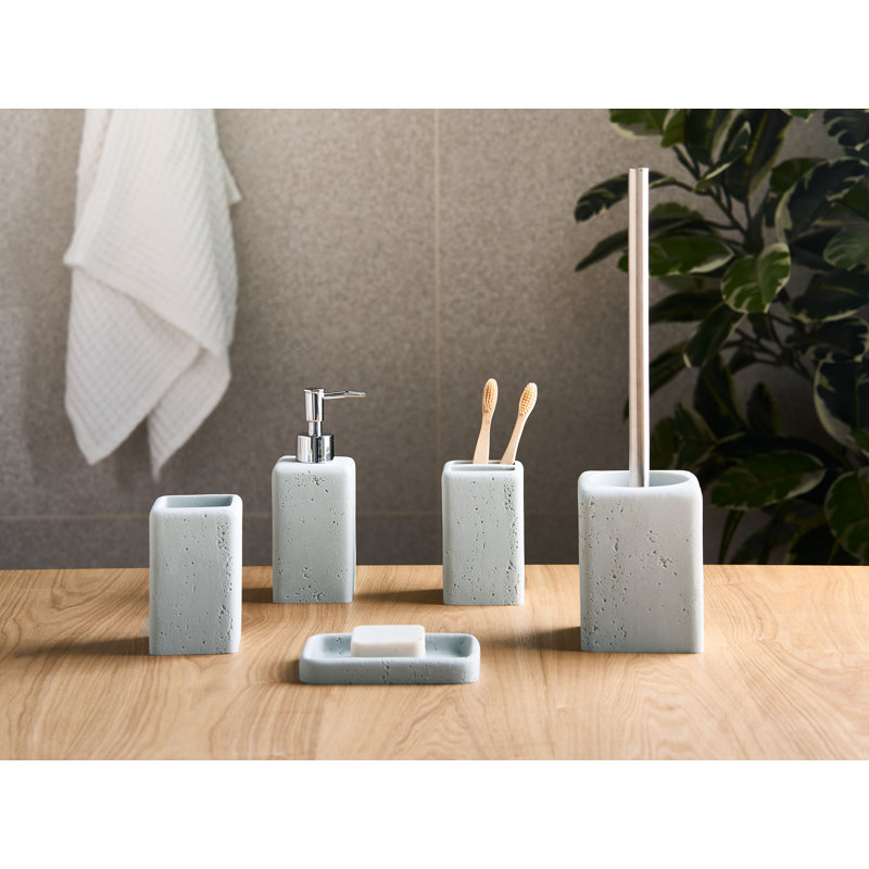 Bathroom Accessory Set, Light Grey