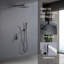 Douche de salle de bain murale avec pomme de pluie de 10 po et robinet de pulvérisation portatif en bronze huilé simulé-125173573