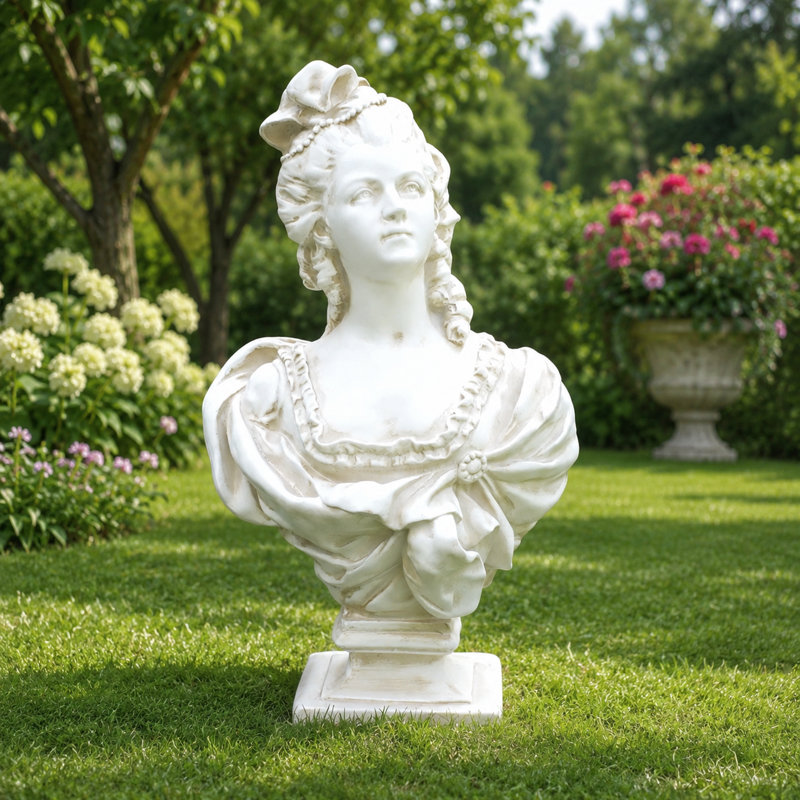 Statue buste classique en magnésium féminin