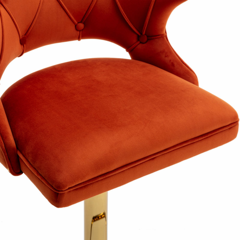 Tabouret pivotant à hauteur réglable Lounell, Orange