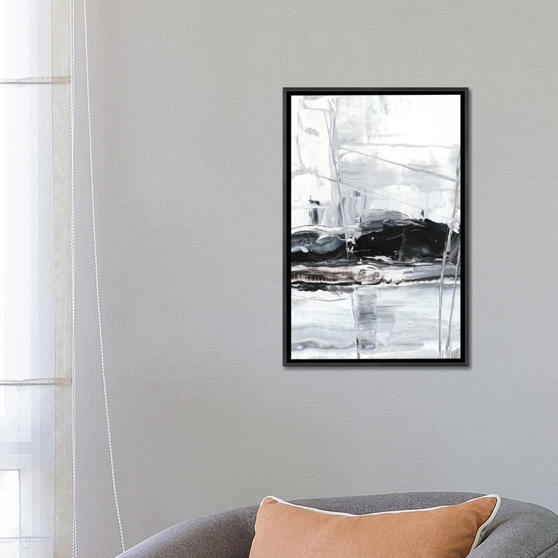 «Winter Lightning II» par Ethan Harper - reproduction d'art, H 26 po x l 18 po x 1,5 po, Toile avec cadre noir patiné