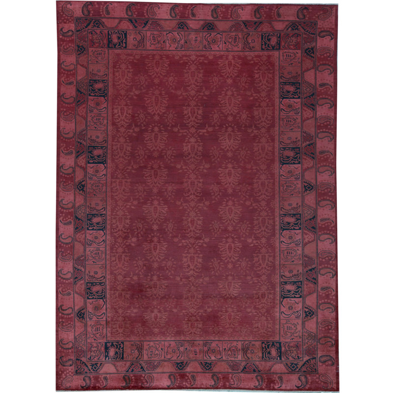 Tapis rouge noué à la main de haute qualité