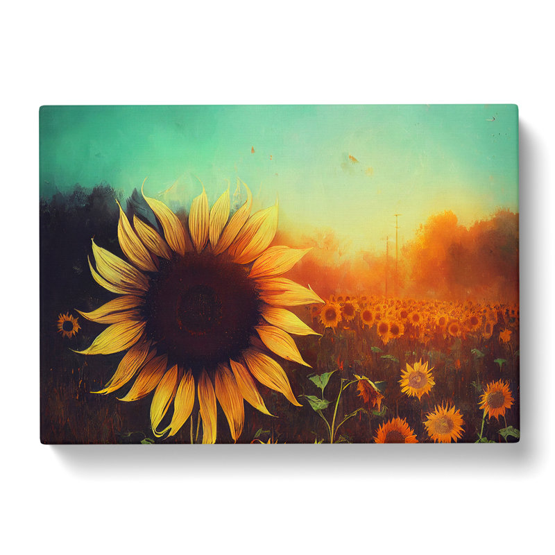 Pristine Sunflowers - Wrapped Canvas, 40cm H x 60cm W x 3cm D
