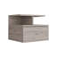 Élégante table de chevet flottante avec options de rangement polyvalentes pour la chambre à coucher-2070866176