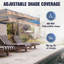 Auvent de patio semi-cassette avec lumières DEL - Collection Moroccan -54833133-131522905-54833125