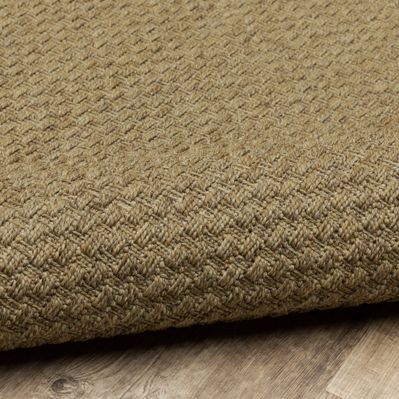 Tapis brun clair et brun pâle pour l'intérieur et l'extérieur Wilkerson, Rectangle 1 pi 9 po x 3 pi 9 po