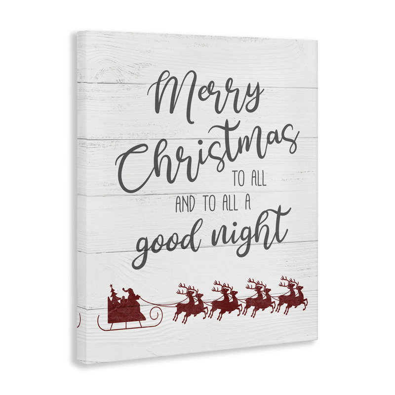 To To A A Good Night Christmas, art mural sur toile par Carol Robinson, H 20 po x l 16 po