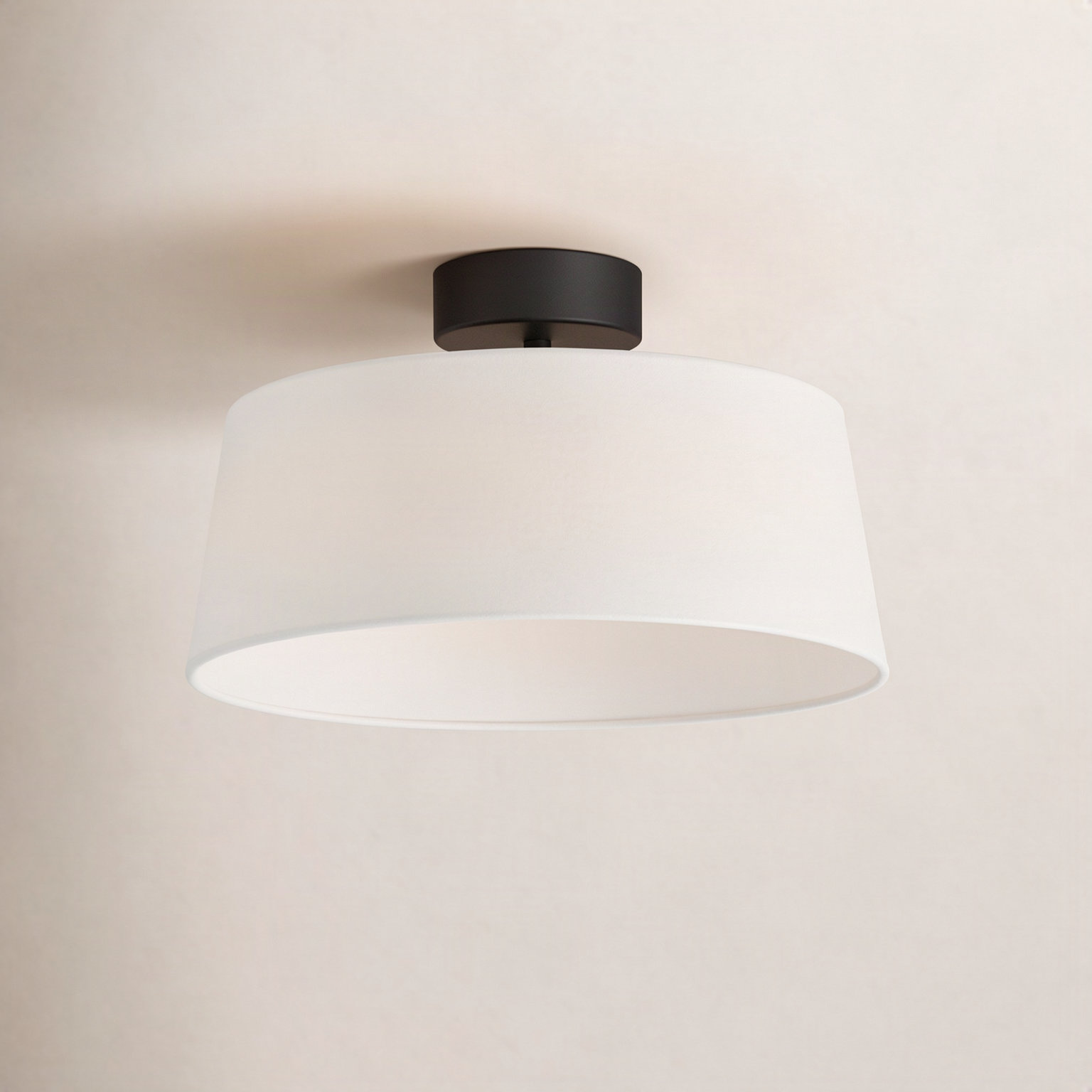 Melva 21.25 " 1 - Light Semi Flush Mount, Black, 8.75" H x 16" W x 16" D
