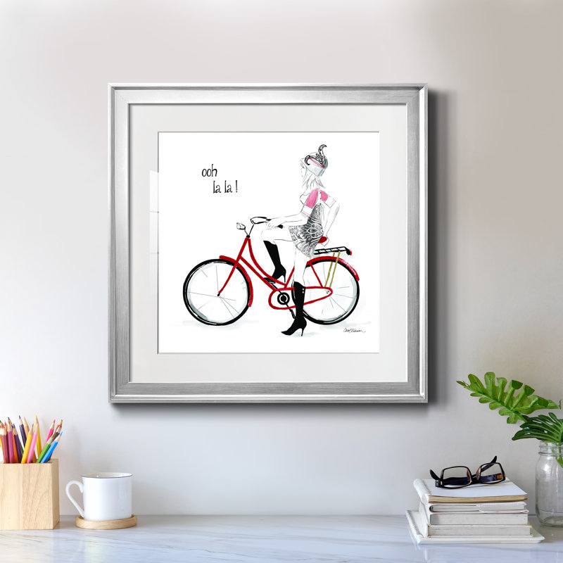 Ooh La La - cadre photo, Papier avec cadre argenté, H 22,5 po x l 22,5 po x P 1,5 po