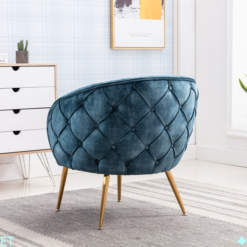 Fauteuil d'appoint 1 pièce Gorgeous Living, Bleu
