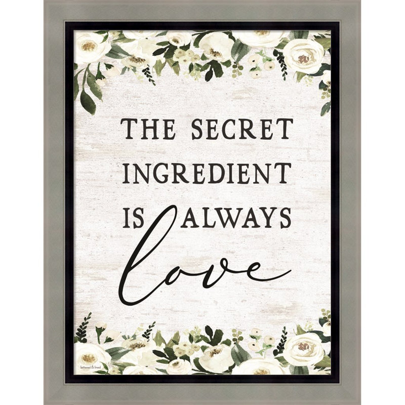«The Secret Ingredient Is Always Love», art mural encadré