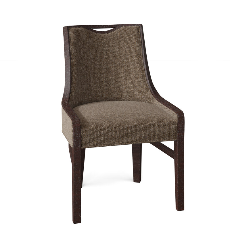 Anthony 22.5" W Fabric Side Chair, Espresso, 8794 Parchment Olefin