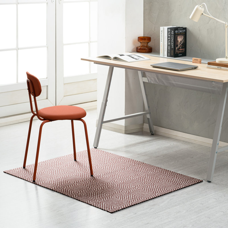 Luxor Geomteric Pattern Straight Rectangular Chair Mat, 0.5" H x 40" W x 54" D