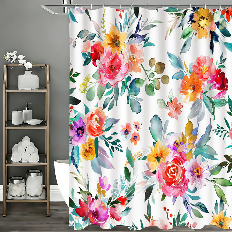 Shower Curtains with Hooks Included